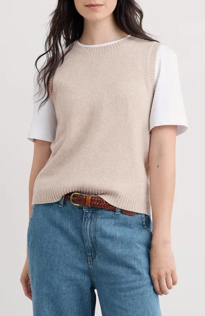 Seasalt Cornwall East View Merino Wool Blend Sweater Vest In Neutral