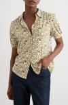 Seasalt Cornwall Embrace Geo Print Button-up Shirt In Brown