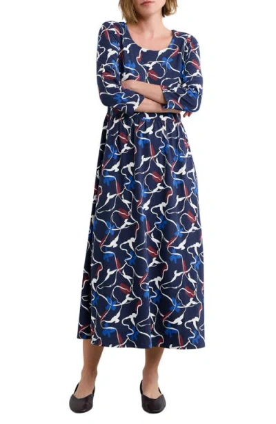 Seasalt Cornwall Emily Abstract Print Dress In Blue