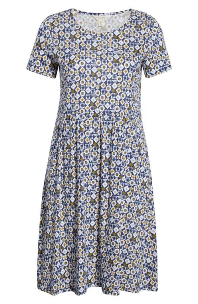 Seasalt Cornwall Enor Abstract Print Organic Cotton T-shirt Dress In Multi