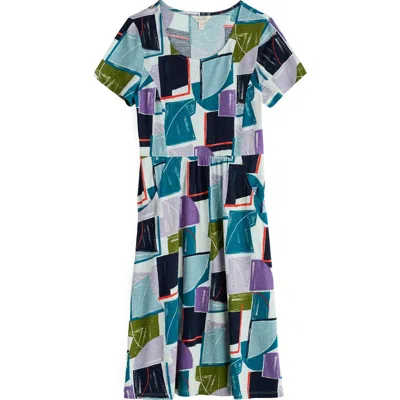 Seasalt Cornwall Enor Print Organic Cotton Fit & Flare Dress