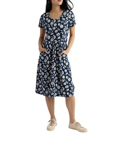 Seasalt Cornwall Enor Scoop Neck Fit And Flare Midi Dress In Multi