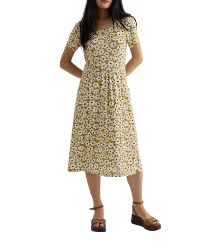 Seasalt Cornwall Enor Scoop Neck Fit And Flare Midi Dress In Neutral