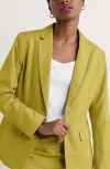 Shop Seasalt Cornwall Erica Linen & Organic Cotton Blazer In Lime