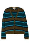 Seasalt Cornwall Etching Stripe Cardigan In Brown
