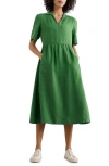 Seasalt Cornwall Fen Linen Midi Dress In Hedgerow