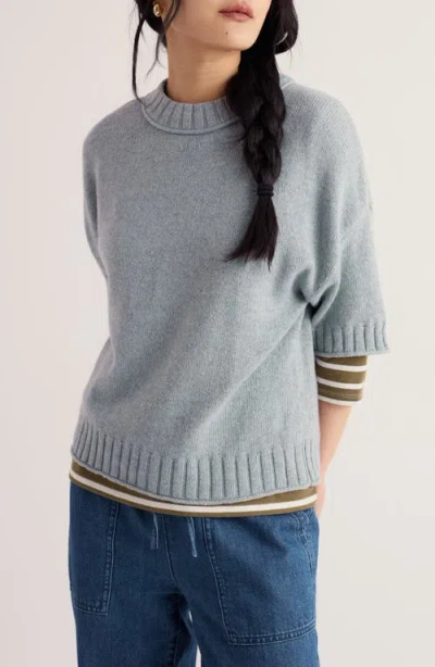 Seasalt Cornwall Fistral Crewneck Sweater In Gray
