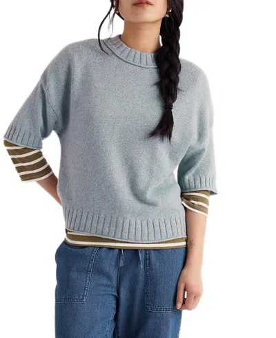 Seasalt Cornwall Fistral Knitted Crew Neck Jumper In Gray