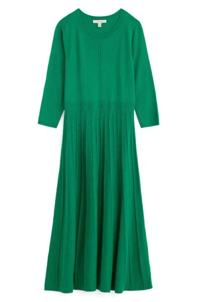Seasalt Cornwall Folk Song Sweater Midi Dress In Knit Melange Glade