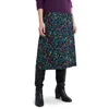Seasalt Cornwall Forest View Floral Organic Cotton Corduroy A-line Skirt In Multi