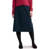 Seasalt Cornwall Forest View Organic Cotton Corduroy A-line Skirt In Black
