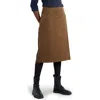 Seasalt Cornwall Forest View Organic Cotton Corduroy A-line Skirt In Brown
