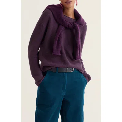 Seasalt Cornwall Fruity Ii Merino Wool Blend Sweater In Loganberry