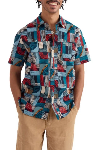 Seasalt Cornwall Godrev Print Organic Cotton Shirt In Multi