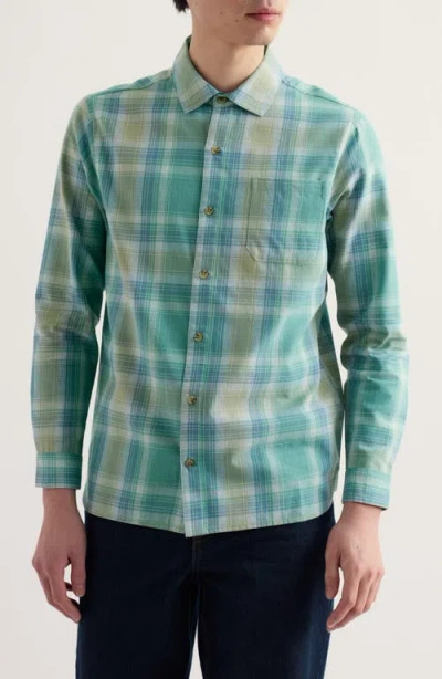 Seasalt Cornwall Goosander Plaid Organic Cotton Button Up Shirt In Multi
