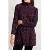 Seasalt Cornwall Grass Kelp Mock Neck Stretch Organic Cotton Tunic In Purple