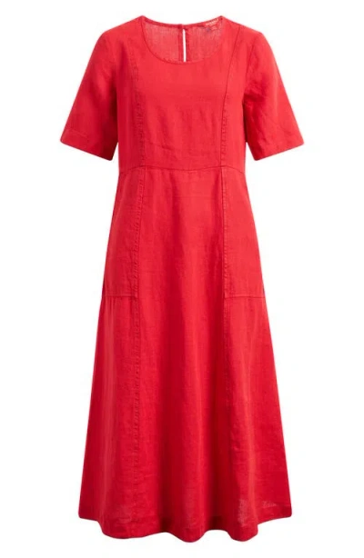 Seasalt Cornwall Grass Wave Midi Dress In Red