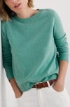 Seasalt Cornwall Greeb Rocks Merino Wool Blend Crewneck Sweater In Green