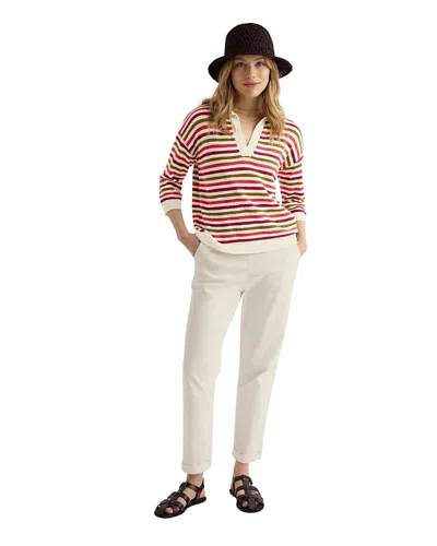 Seasalt Cornwall Gwynver V-neck Collared Jumper In Multi