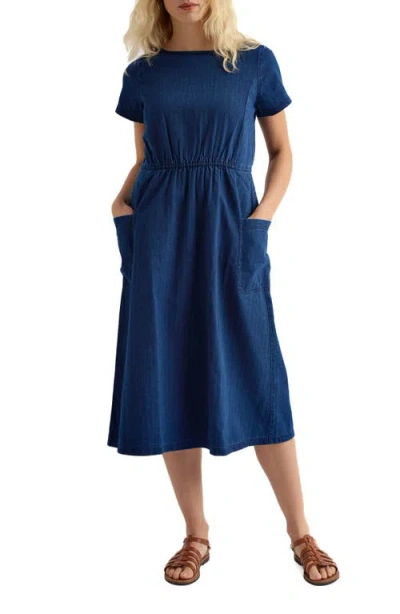 Seasalt Cornwall Haneth Organic Cotton Midi Dress In Blue
