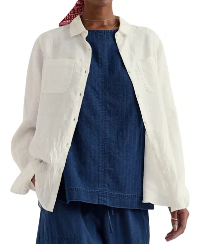 Seasalt Cornwall Hazel Branch Linen Shirt In White