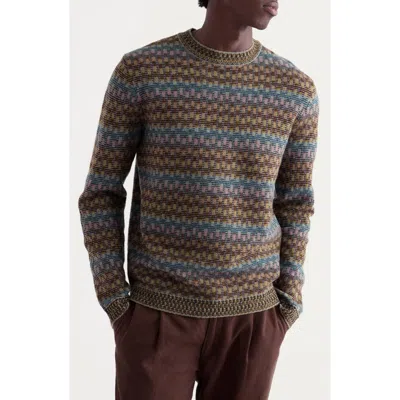 Seasalt Cornwall Hevva Geometric Crewneck Sweater In Cothan Multi