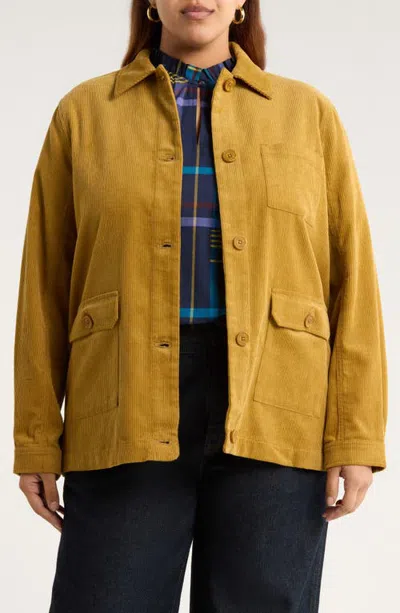 Seasalt Cornwall Hydrock Corduroy Shirt Jacket In Yellow