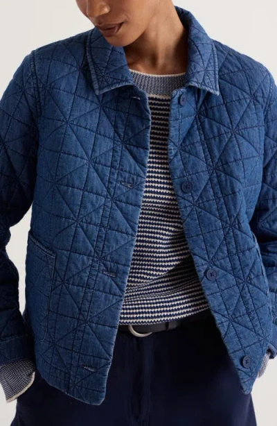 Seasalt Cornwall Incoming Tide Quilted Jacket In Blue