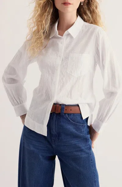 Seasalt Cornwall Isla Organic Cotton Button-up Shirt In Salt