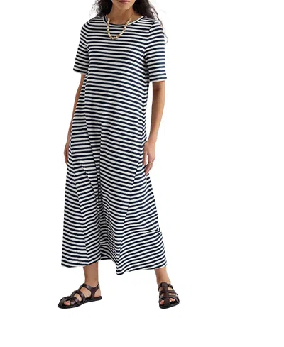 Seasalt Cornwall Ivey Yarn Dyed T-shirt Dress In Blue