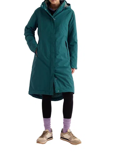 Seasalt Cornwall Janelle Waterproof Hooded Raincoat In Green
