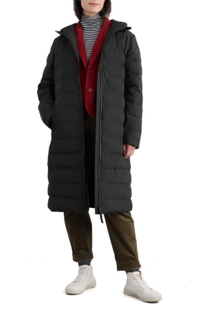 Seasalt Cornwall Keser Waterproof Hooded Puffer Coat In Black