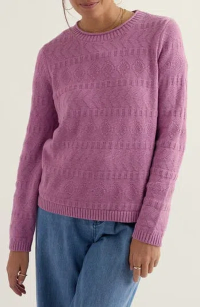Seasalt Cornwall Kinter Organic Cotton Crewneck Sweater In Pink
