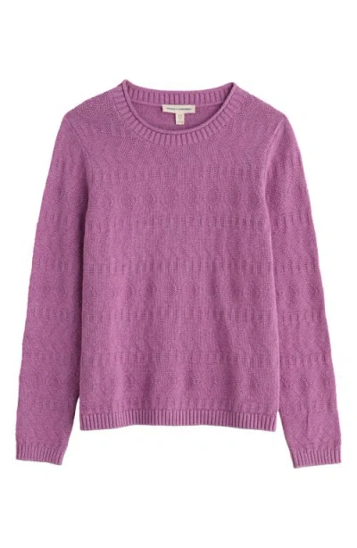 Seasalt Cornwall Kinter Organic Cotton Crewneck Sweater In Purple
