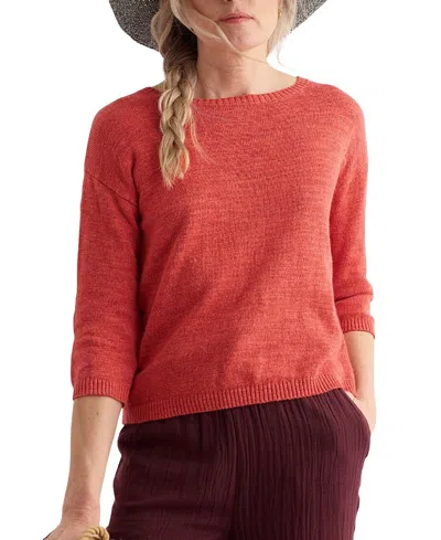 Seasalt Cornwall Knavock Plain Button Detail Jumper In Red