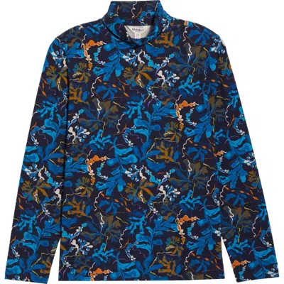 Seasalt Cornwall Landing Turtleneck Stretch Organic Cotton Top In Blue