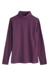 Seasalt Cornwall Landing Turtleneck Stretch Organic Cotton Top In Purple