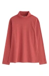 Seasalt Cornwall Landing Turtleneck Stretch Organic Cotton Top In Red