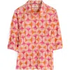 Seasalt Cornwall Larissa Abstract Print Organic Cotton Button-up Shirt In Pink