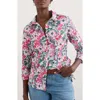 Seasalt Cornwall Larissa Floral Organic Cotton Button-up Shirt In Garden Flowers Tulip