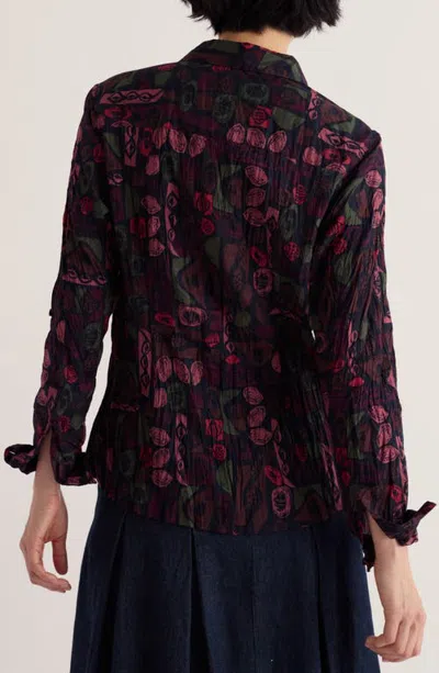 Seasalt Cornwall Larissa Organic Cotton Button-up Shirt In Sculpted Shapes Dried Rose