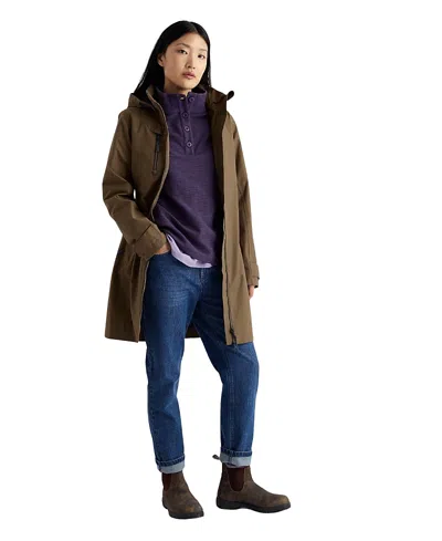 Seasalt Cornwall Last Boat Button Collar Sweatshirt In Brown
