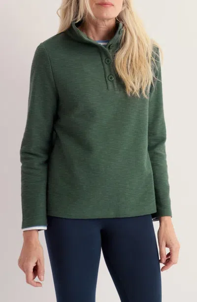 Seasalt Cornwall Last Boat Button-up Sweatshirt In Light Coppice