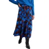 Seasalt Cornwall Lethlean Floral Pleated Maxi Skirt In Blue