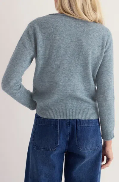 Seasalt Cornwall Lily Bell Crewneck Sweater In Light Nickel