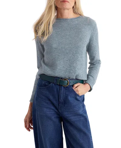 Seasalt Cornwall Lily Bell Mohair Blend Jumper In Blue