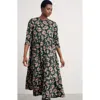 Seasalt Cornwall Line Strokes Floral Print Dress In Multi