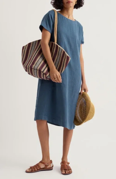 Seasalt Cornwall Linen A-line Dress In Purple