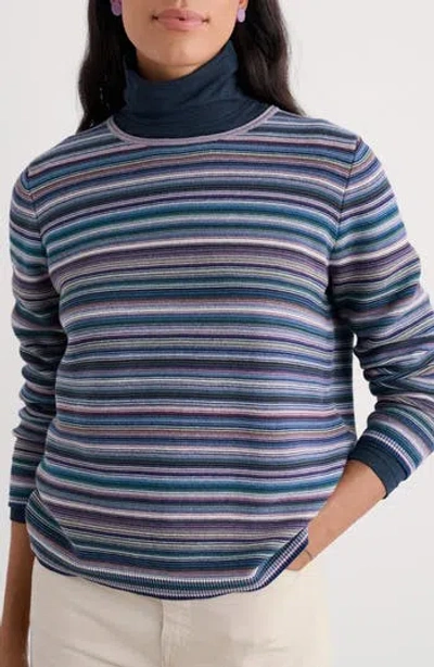Seasalt Cornwall Makers Rib Organic & Recycled Cotton Sweater In Blue