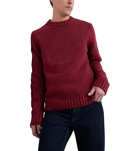 Seasalt Cornwall Bizen Neppy Wool Blend Crewneck Sweater In Red
